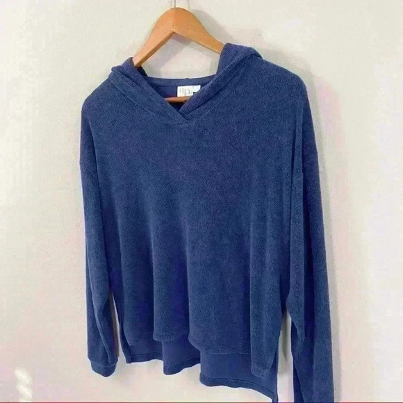 Adyson Parker navy terry hooded sweatshirt - Picture 2 of 3